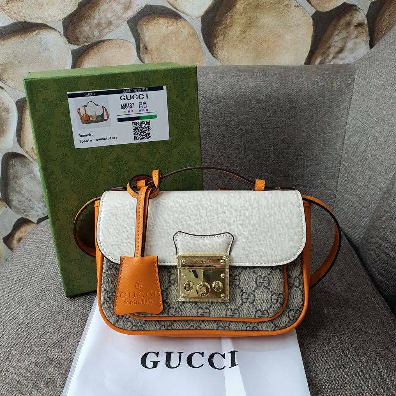 Gucci* Padlock mini Orange leather Bag AP658487 (Pls baca deskripsi lengkap)