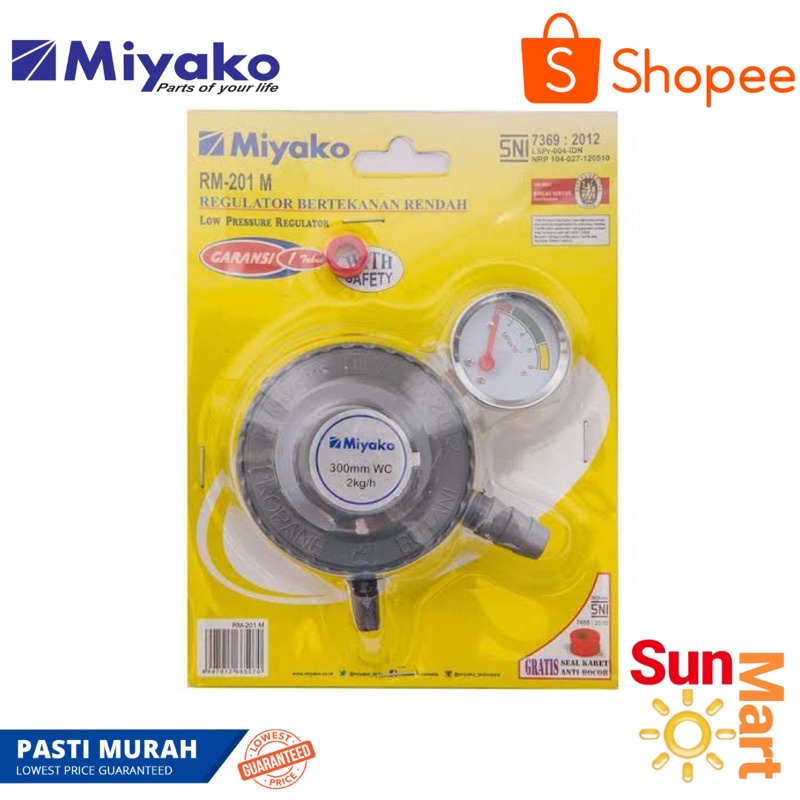 Regulator Miyako RM 201 M Kepala Gas Low Pressure meter