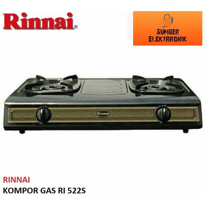 KOMPOR GAS RINNAI RI 522S / 522 S / RI-522S [2 TUNGKU]