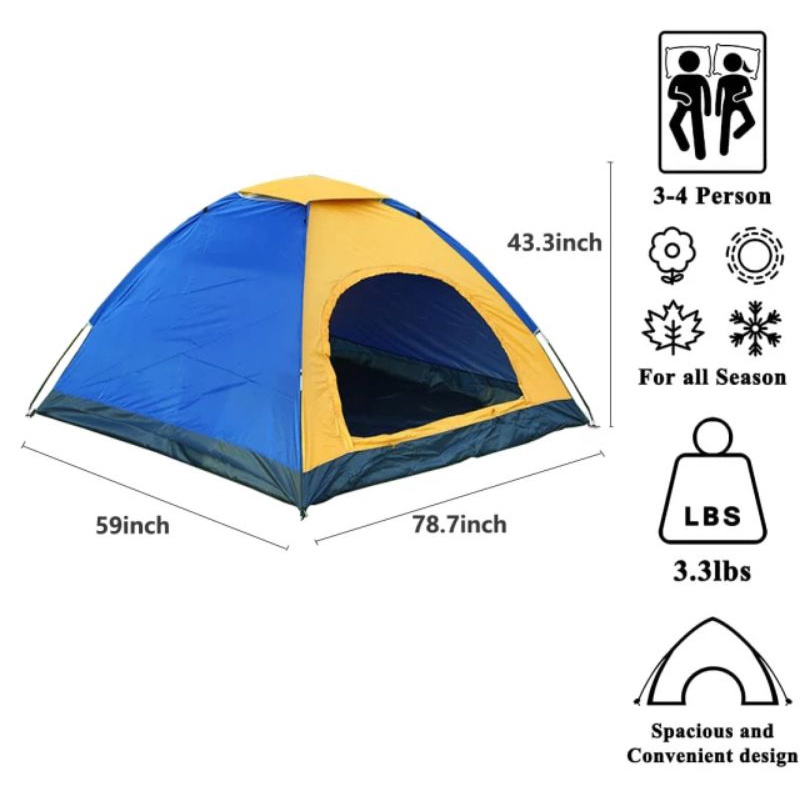 Tenda Camping R3 Tenda Outdoor Tenda Gunung kapasitas 3 Orang