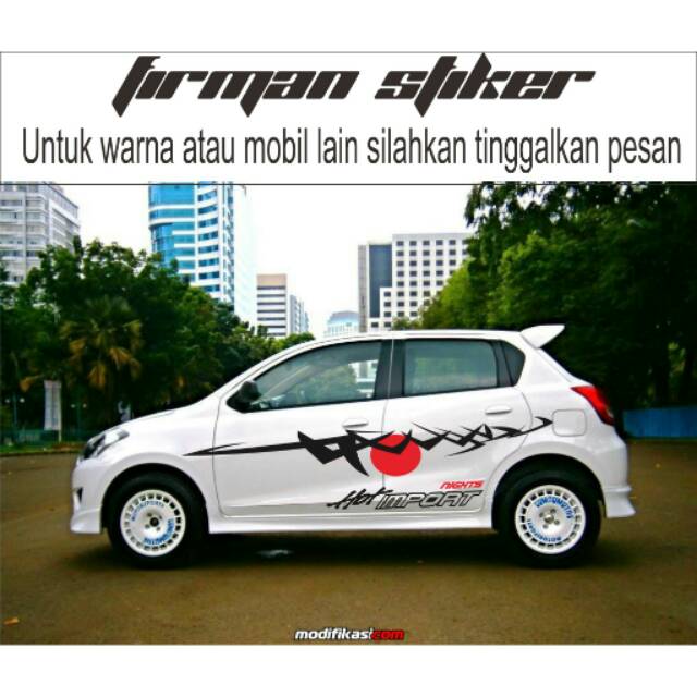 Stiker Mobil Datsun Go Putih Shopee Indonesia