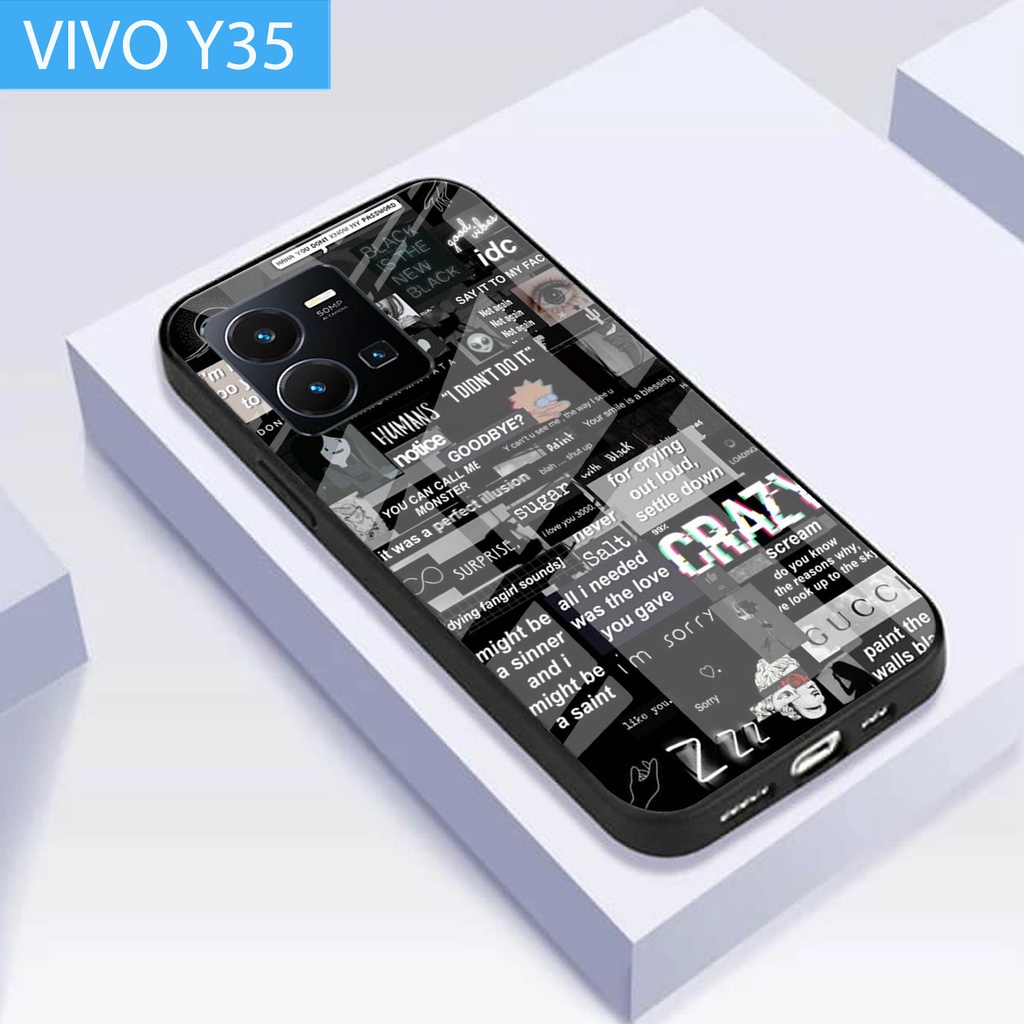 [A23] Case Vivo Y35 / Softcase Kaca Kilau Vivo Y35 / Casing Handphone Vivo Y35 / Case Vivo Y35
