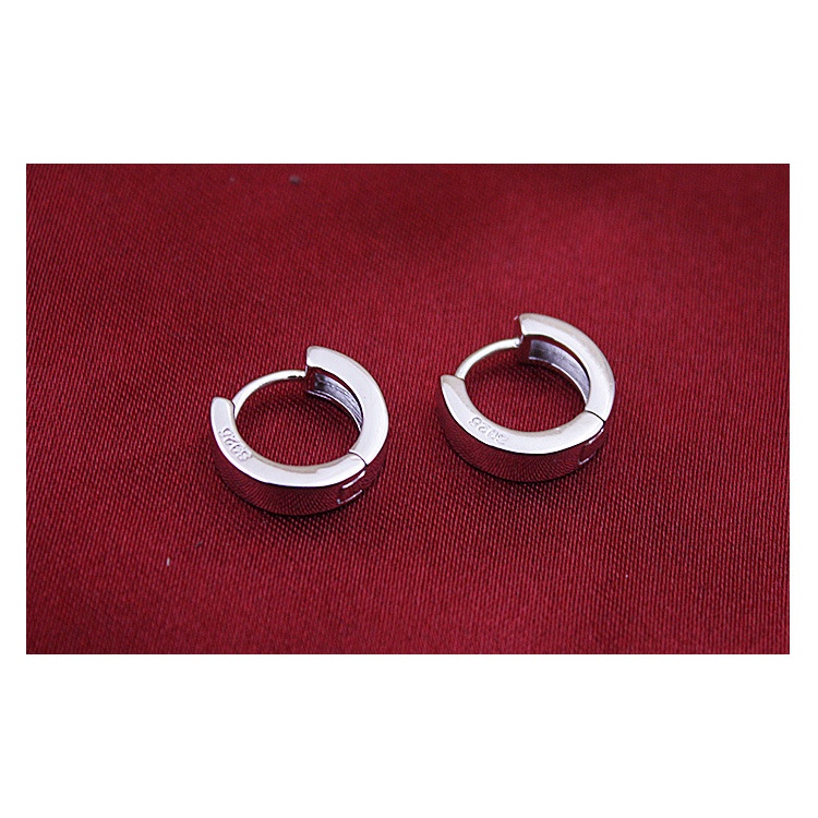 Anting Perak 925 Wanita Glossy ear gesper Perhiasan Fashion/Subang Telinga anting perempuan