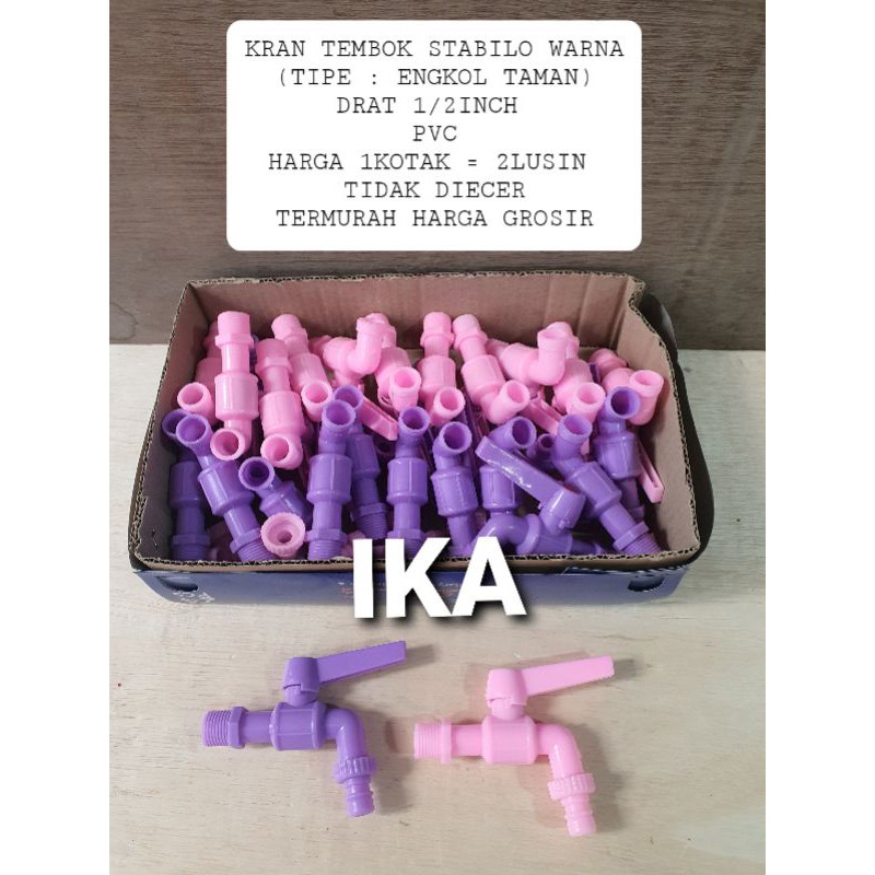 Kran Air Tembok dan Taman - 1/2 Inch - High Quality ( GROSIR 1 KOTAK = 24 BUAH ) HARGA GROSIR ECER TERMURAH KRAN TEMBOK AIR  STABILO ½ INCH MURAH KUAT