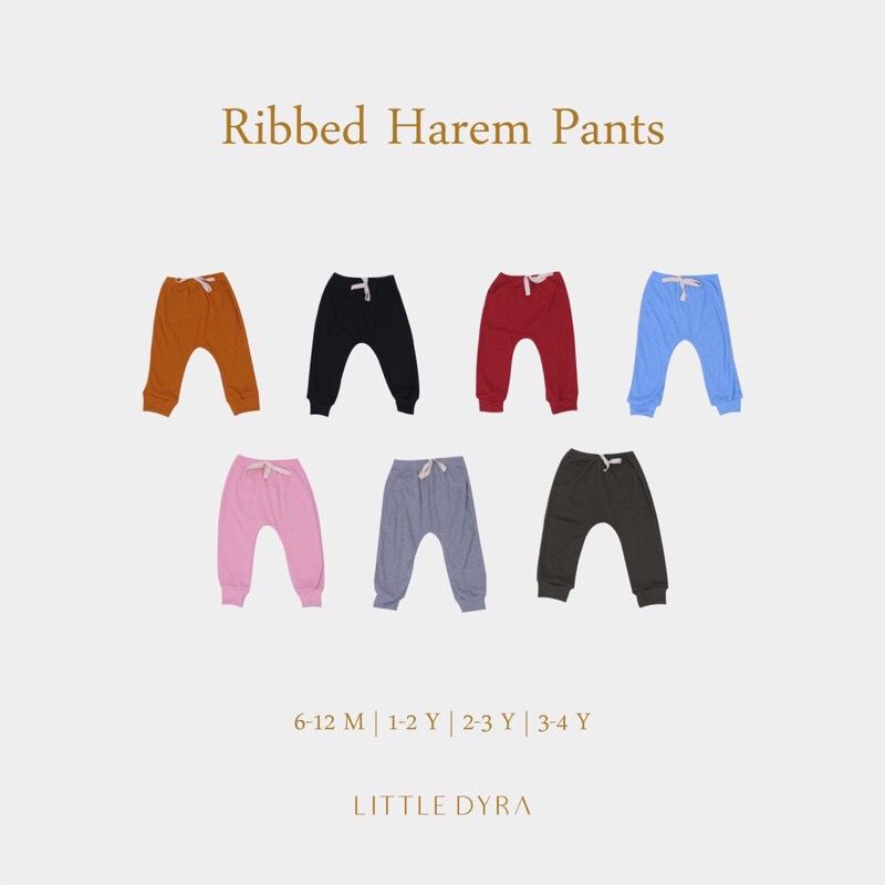 LITTLEDYRA RIBBED HAREM PANTS JOGGER ANAK UNISEX 6 BULAN - 4 TAHUN