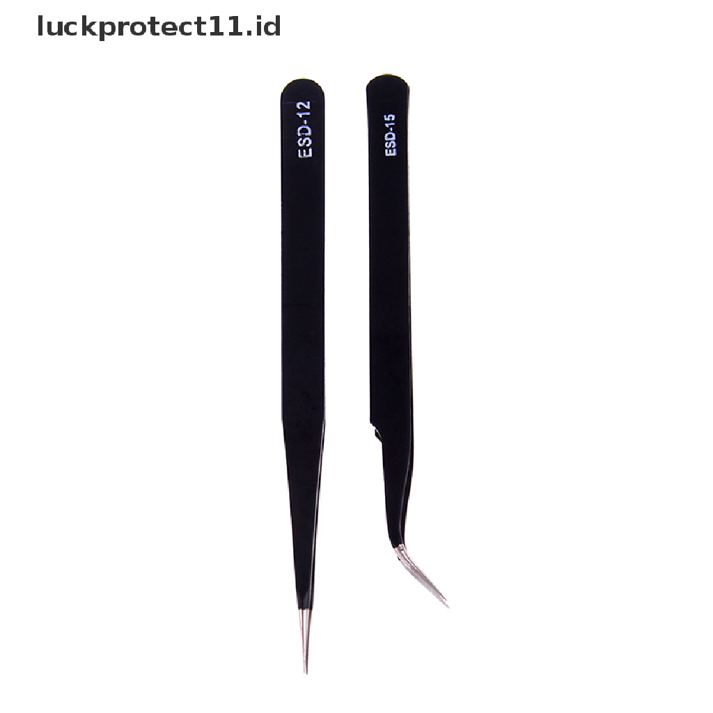 //HG&amp;ID// 2pcs Anti-static Elbow and Straight Stainless Steel Tweezers Cake Mold .