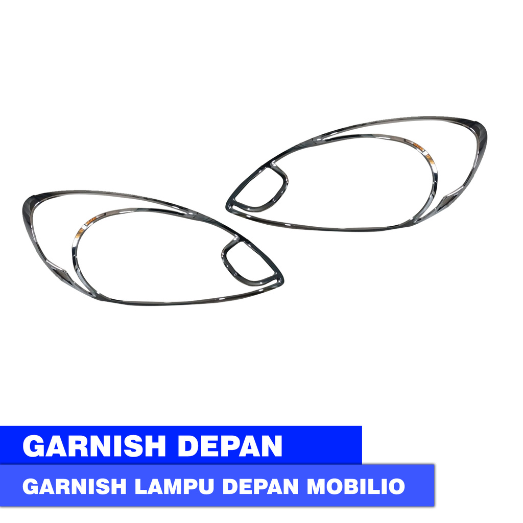 GARNISH CHROME/ GARNIS KROM LAMPU DEPAN HONDA MOBILIO 8023