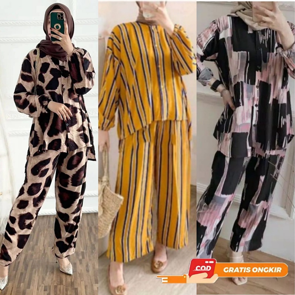 Setelan Rayon /setelan Rayon wanita/ One set wanita / One set rayon / One set wanita kekinian / setcel rayon/ setcel wanita/ One set wanita/ One set rayon wanita