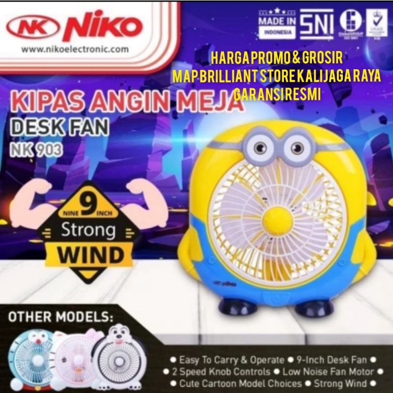 KIPAS NIKO MINION GARANSI RESMI BRILLIANT STORE KALIJAGA RAYA