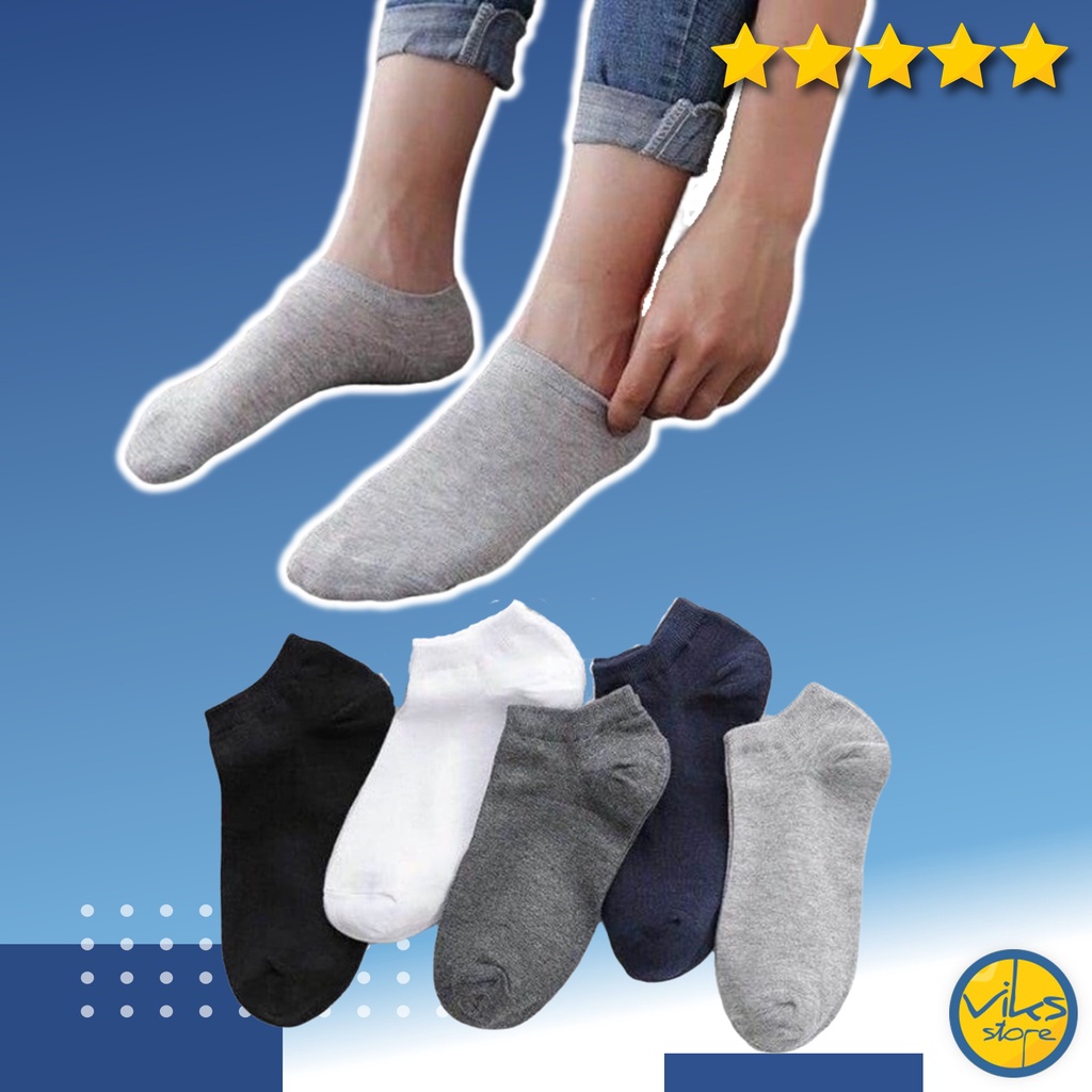 Kaos Kaki Semata Kaki Pendek Warna Polos Unisex Nyaman Distro Lokal Blackkelly Matakaki Angkle Socks Pria Wanita