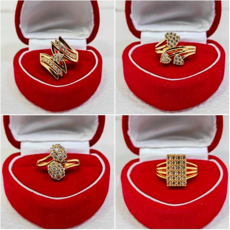 CN003 cincin xiuping dewasa gold permata