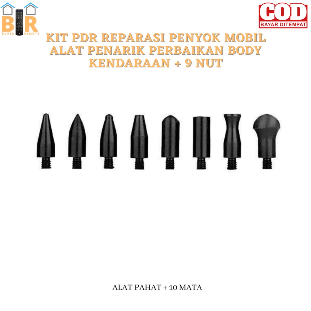 Kit PDR Reparasi Penyok MOBIL ALAT PENARIK PERBAIKAN BODY KENDARAAN + 9 NUT