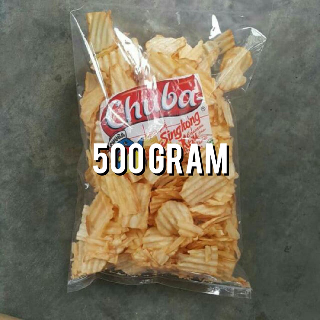 

Big Sale Chuba keripik singkong rasa keju 500 gr cemilan gurih jajanan enak SNACK KILOAN