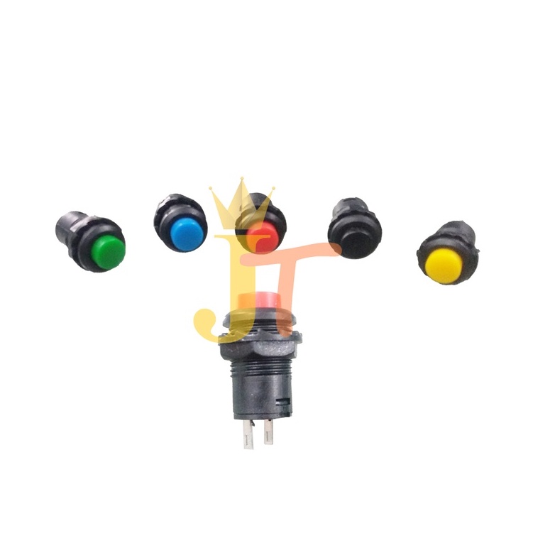 Tombol Push On-Off 12 mm / Saklar On-Off 12mm / Switch