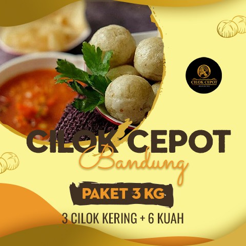 

Cilok Cepot Paket Hemat 3KG (3 Cilok Kering + 6 Cilok Kuah)