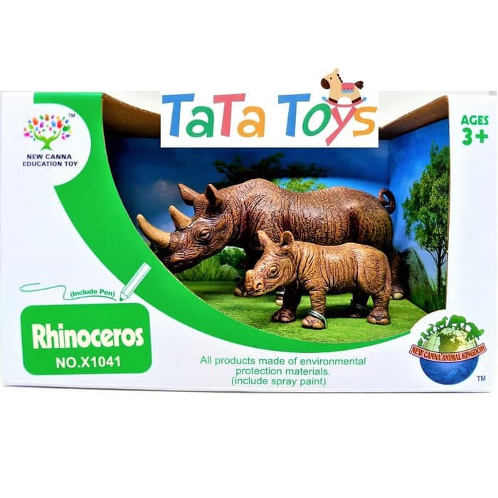 Mainan Action Figure Rhinoceros / Badak - New Canna (X1041)