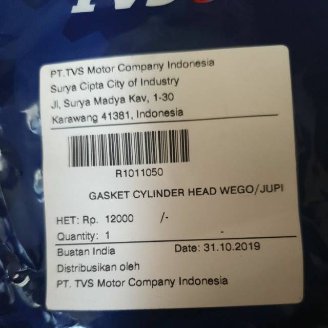 Packing kop neo TVS (gasket cylinder head)