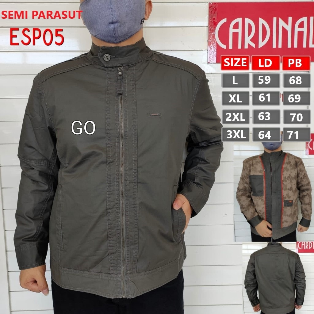 BB XL &amp; 2XL JSA CARDINAL JAKET SEMI PARASUT Casual Cowok Jaket Pria Terbaru Cardinal Original