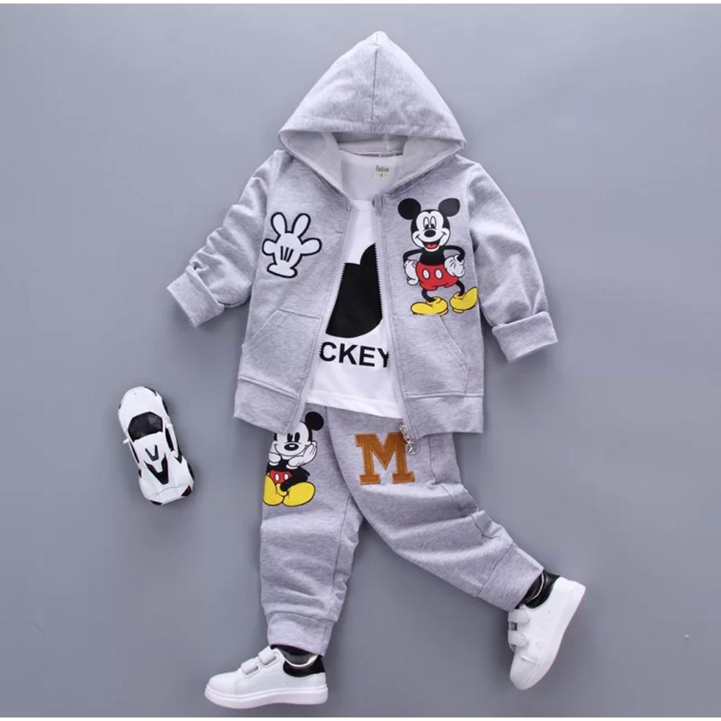 COD-PROMO SETELAN JAKET ANAK 3 IN 1 HOODIE MIKY MOUSE SETELAN ANAK LAKI LAKI BAJU ANAK LAKI LAKI BAJU ANAK PEREMPUAN SETELAN ANAK PEREMPUAN BAJU ANAK TERLARIS 3 IN 1 ANAK JAKET ANAK