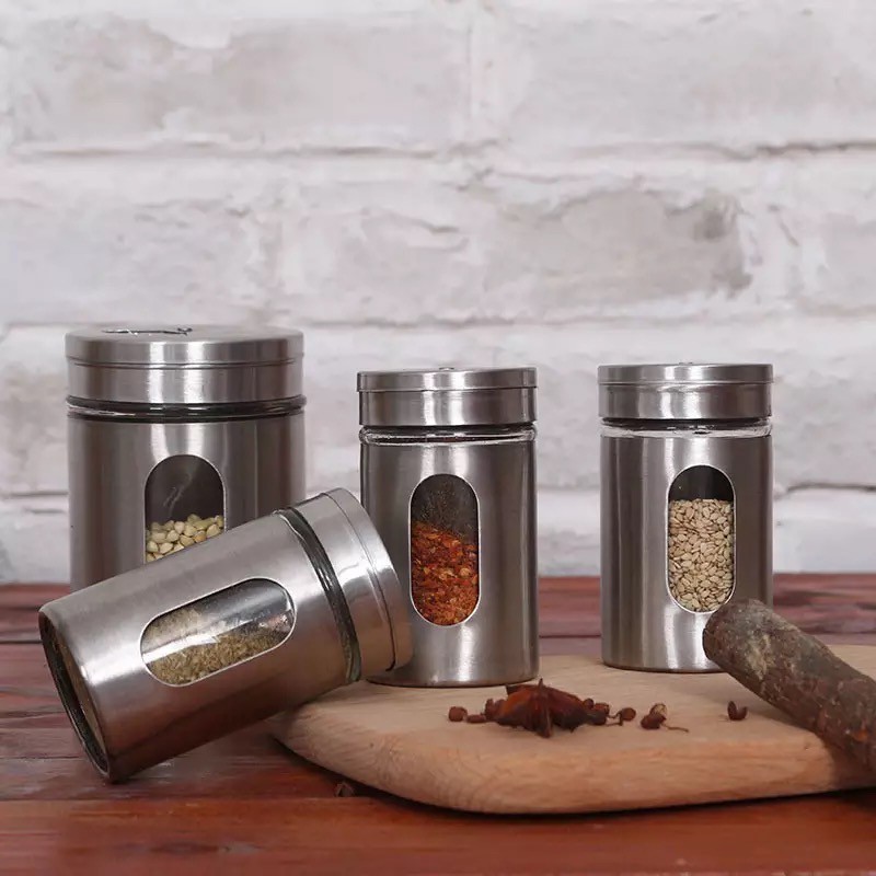 Tempat Bumbu Stainless Steel Canister for Spice and Herbs / Seasoning Bottle