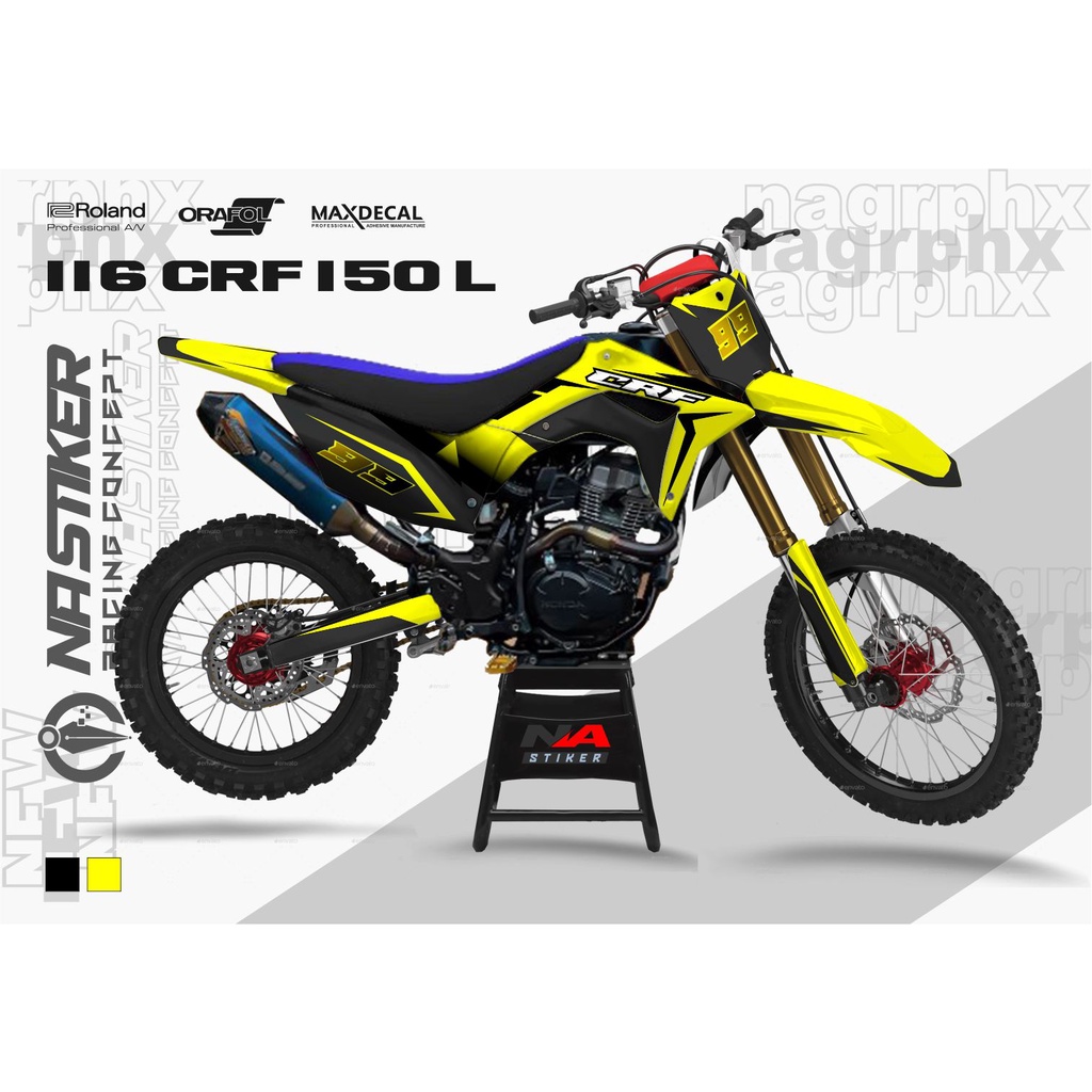 DECAL CRF KUNING - DECAL CRF 150 LFULBODY CRF-116