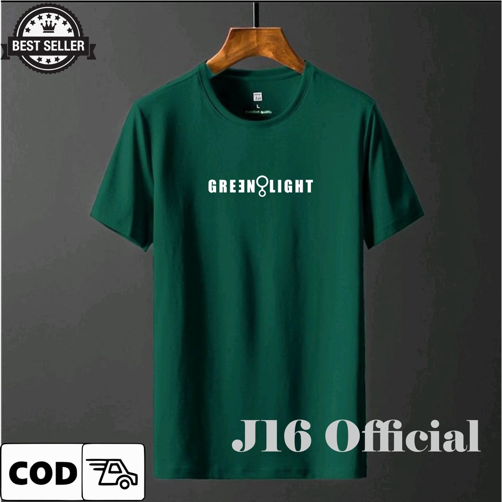 GREENLIGHT T-shirt Kaos Pendek Distro Pria Bahan Cotton Combed 30s Premium