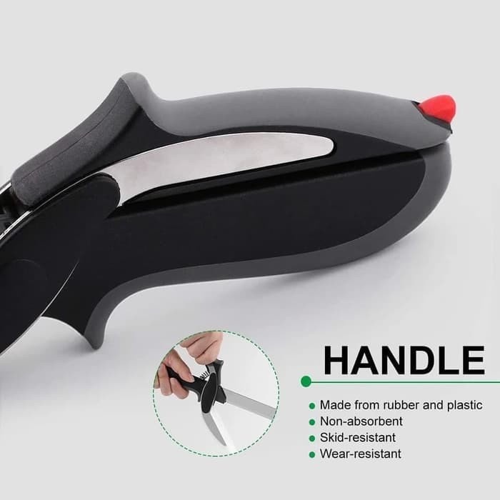 Pisau Gunting Sayur &amp; Daging Gunting Dapur Multifungsi Clever Cutter Clever Cutter Gunting Pisau 2in1 - Pisau dan Talenan Multifungsi