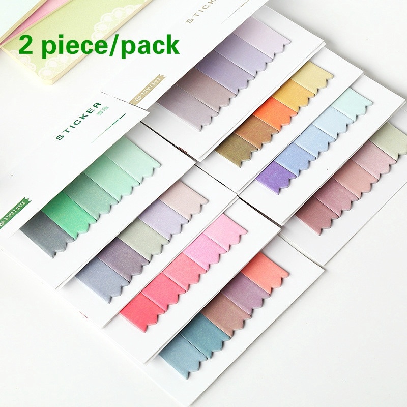 2pcs Sticky Note Warna Gradasi Untuk Penanda Buku