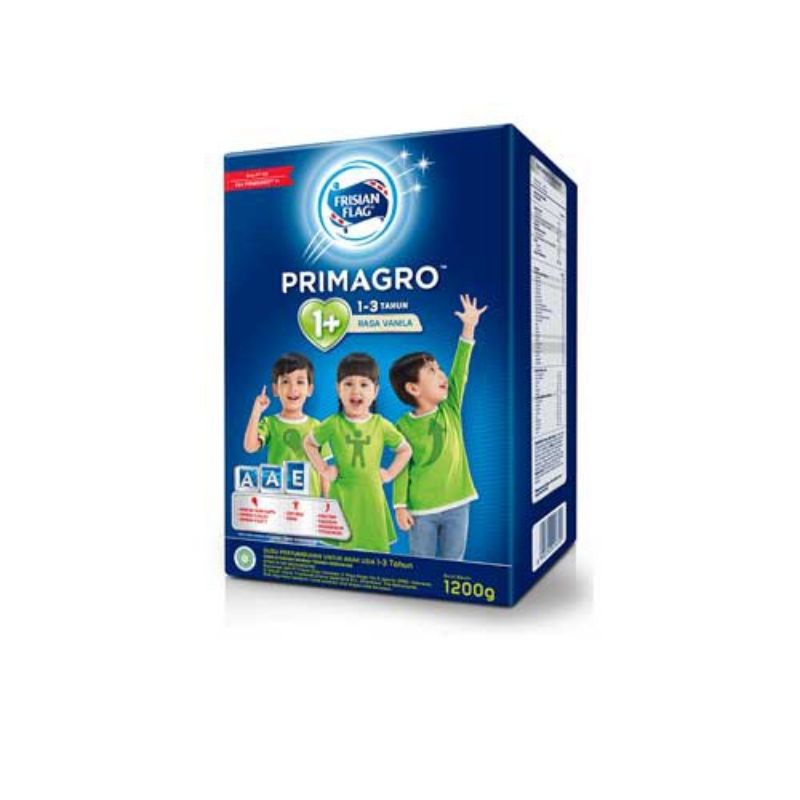 Frisian Flag Primagro 1+ Vanilla 1200 gram (1-3 tahun) Susu Formula Pertumbuhan Anak - 1 pcs