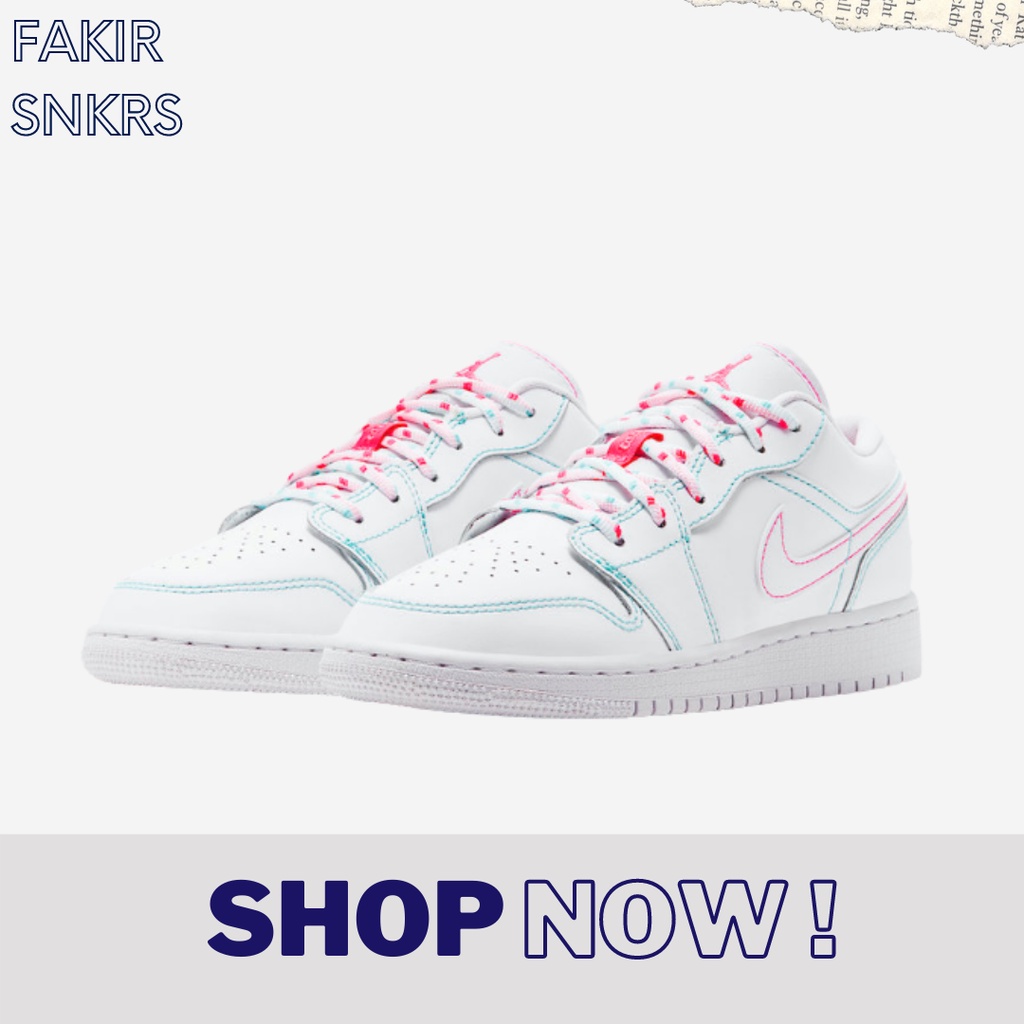 AIR JORDAN 1 LOW WHITE PINK