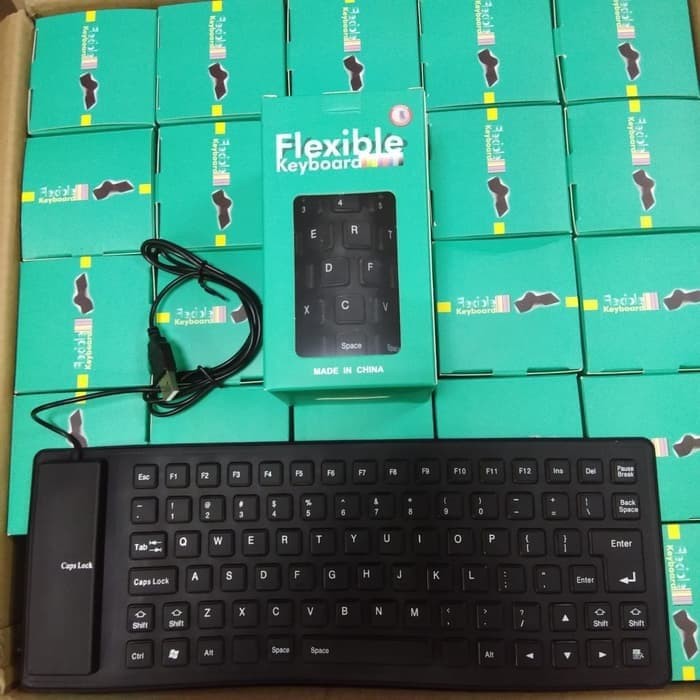Keyboard Flexible Silicon Keyboard Laptop Lipat Gulung Portable-1