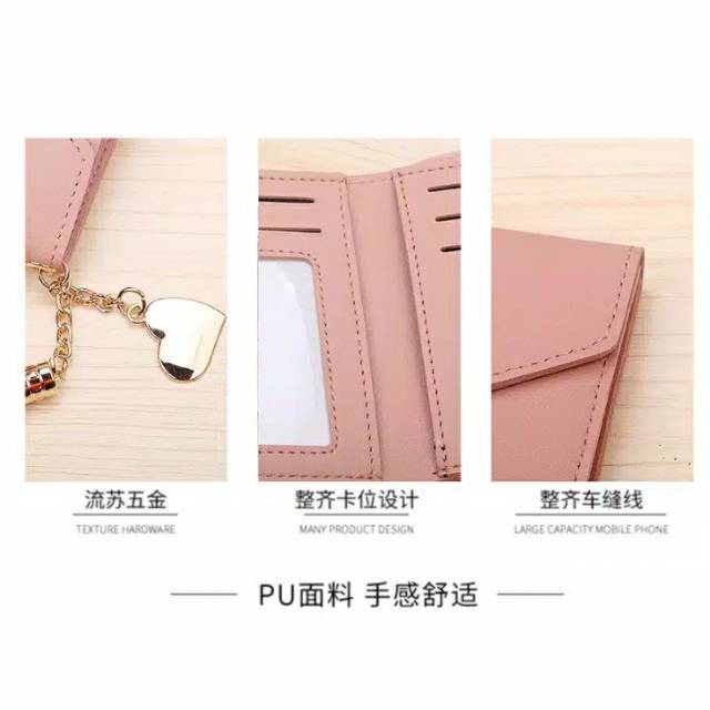 Dompet Wanita Lipat Tassel Model Pendek Import Korea