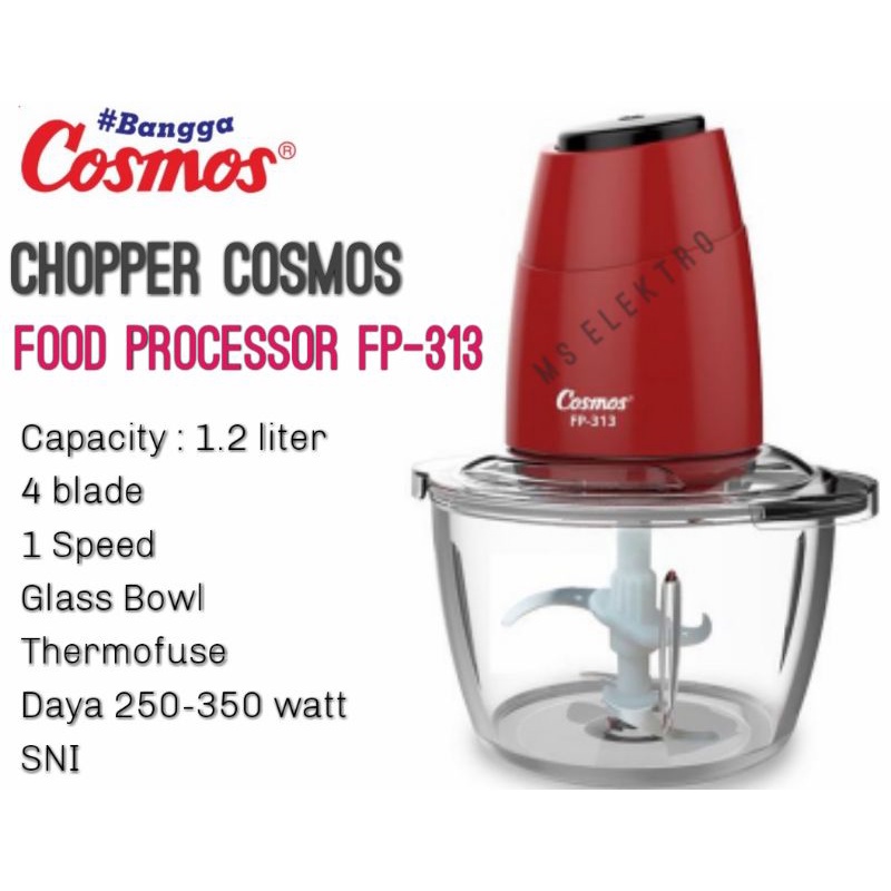 Chopper Cosmos Food Processor FP 313
