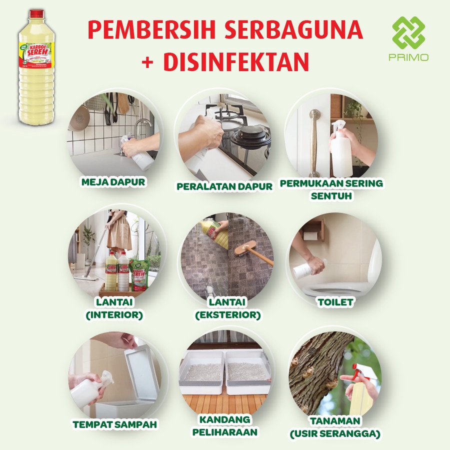 PRIMO | Karbol Sereh Original 1,5 Liter | Multi Surface Cleaner 1,5 L