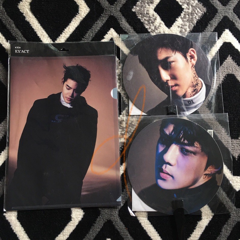 EXO EX’ACT OFFICIAL GOODS - Handfan, Clearfile / L-Holder (Suho, Sehun)