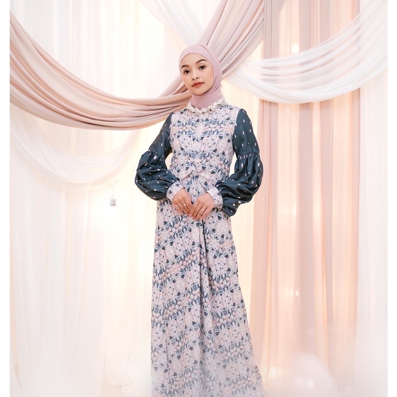 tie dye dress by vanilla hijab - ready siap kirim