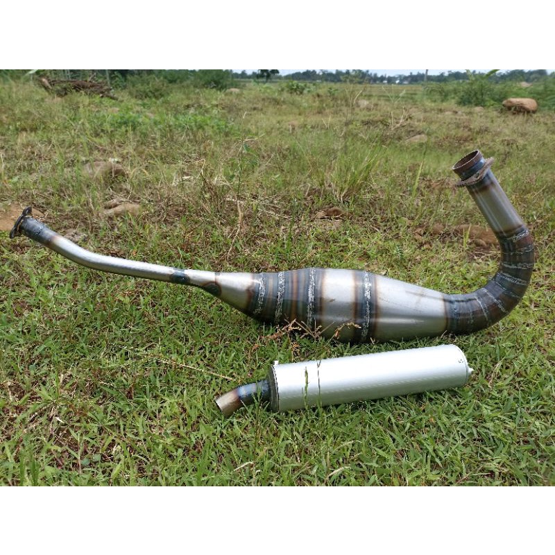 Knalpot Rx King / Rxs / Rxk / YT Repsol Pdk Plat Karat Abrt20 Type RoadRace-FULLSYSTEM