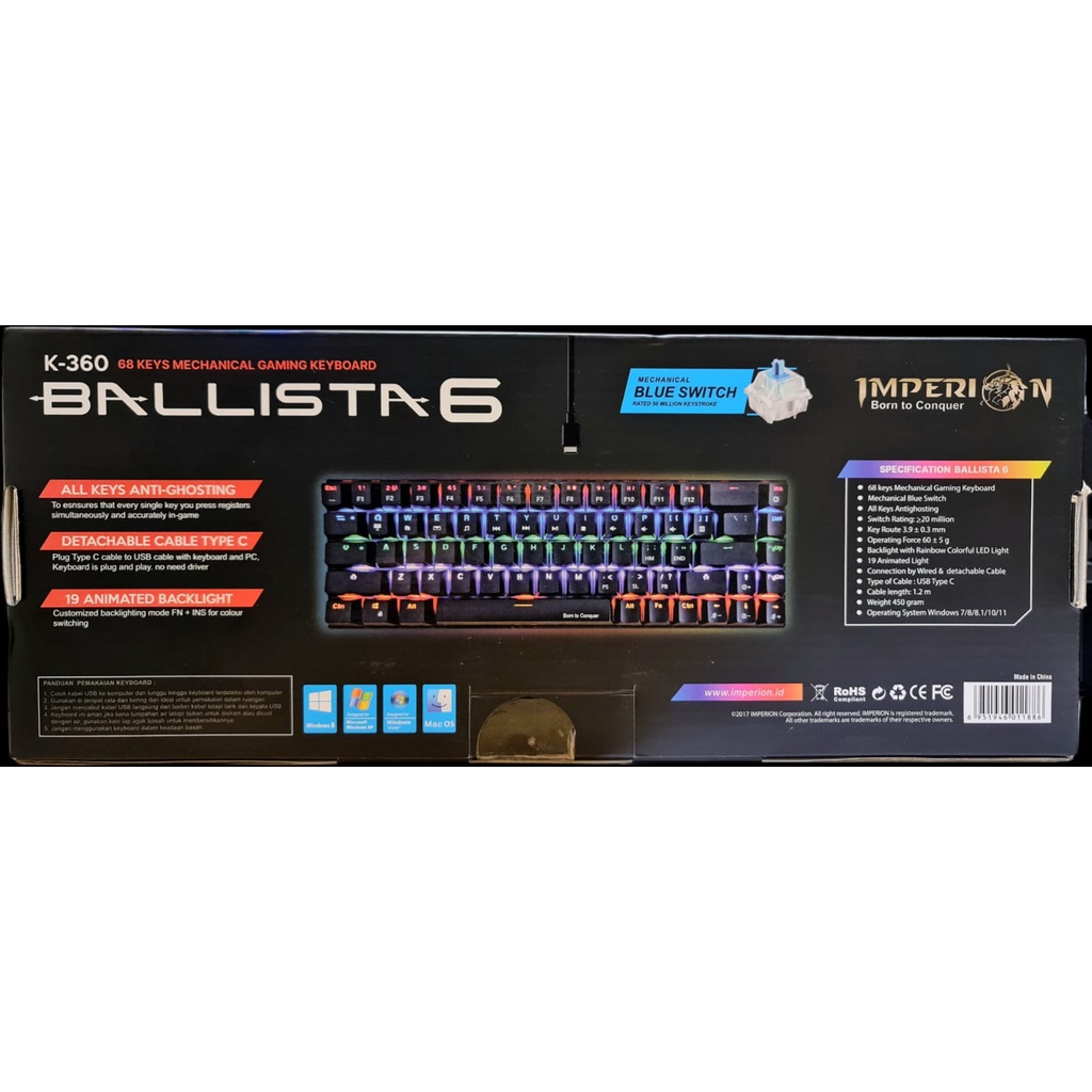 Keyboard Gaming Imperion Ballista 6 KG-360 Mechanical 60