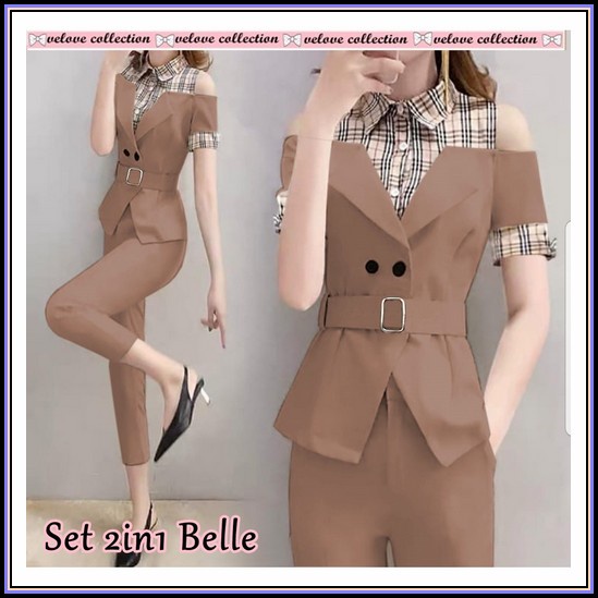 Baju One Set Wanita Kekinian Foto Asli Setcel Wanita Terbaru Korean Style Baju Celana Setelan Wanita