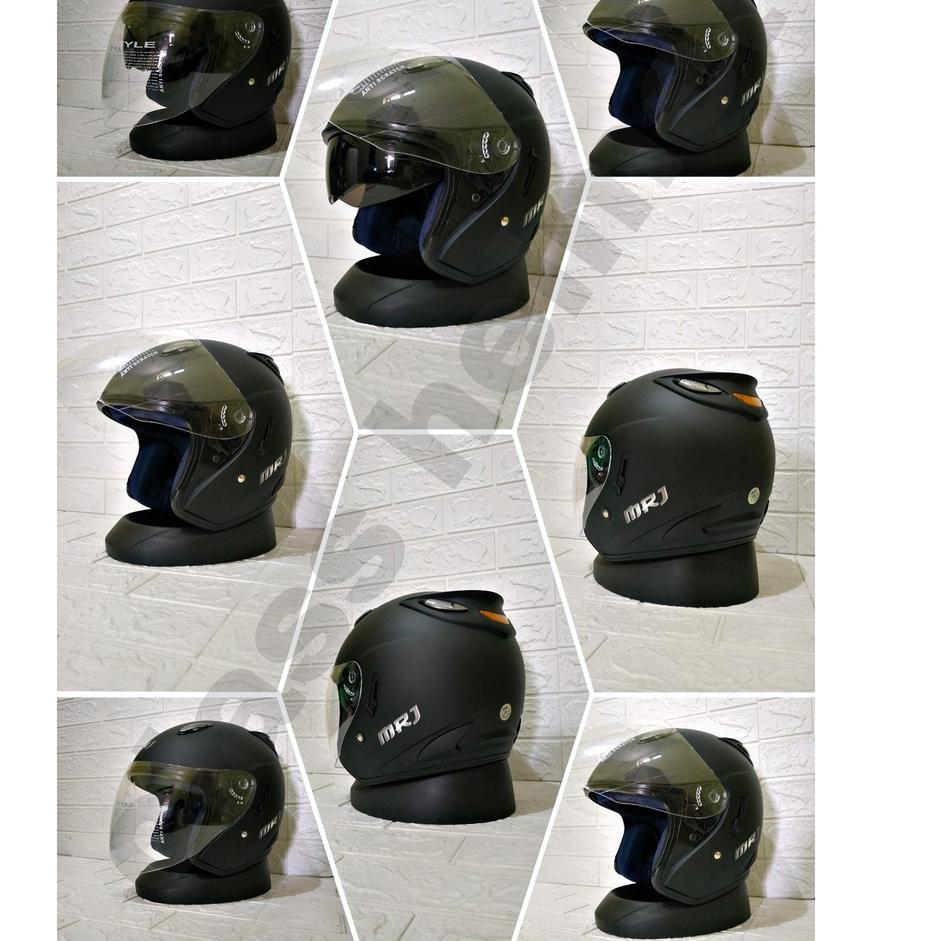 SALE!! HELM MOTOR DEWASA HALFFACE SNI CENTRO MRJ DOUBLE VISOR ORIGINAL [Bukan INK KYT GMT] ONGKIR 1 