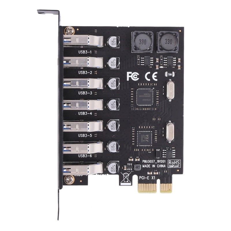 PCIE USB 7 Port USB 3.0 High Speed PCI Express X1 USB HUB