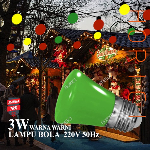 MEREK HORICI lampu bola/Lampu warna warni Led 1 set isi 7 pcs 7 warna / bola led warna warni 3w /Lampu Led Hias