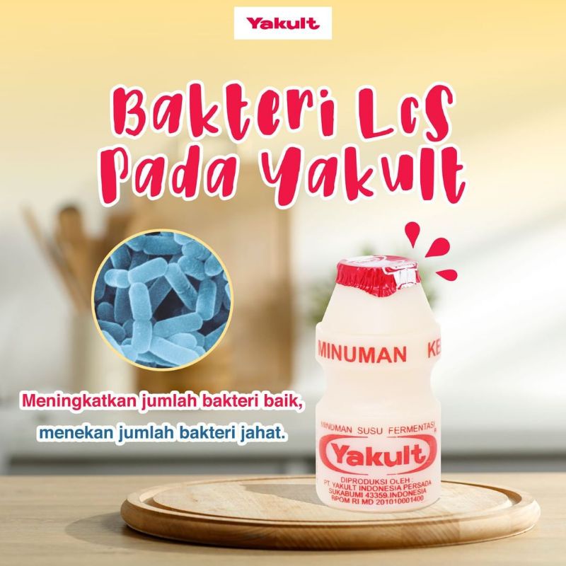 YAKULT YOGURT MINUMAN PROBIOTIK - FERMENTASI SUSU DENGAN BAKTERI LACTOBACILLUS CASEI