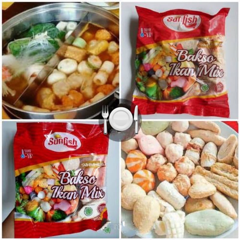 

Sunfish bakso ikan mix 500g# Chiken Dumping 500g#Dumping Cheese 500g#Olahan ikan Ekor Udang 500g