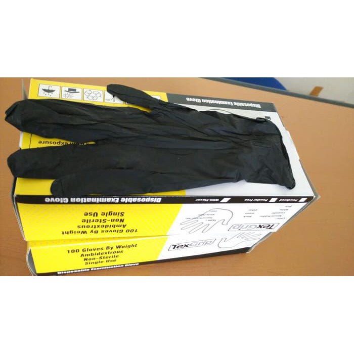 FREE ONGKIR GLOVE NITRILE HITAM SARUNG TANGAN NITRILE HITAM 