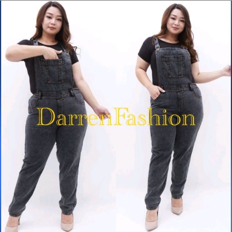 Overall Tamalla Jumbo Bigsize . Celana Panjang Overall Jeans Denim Jumbo Murah