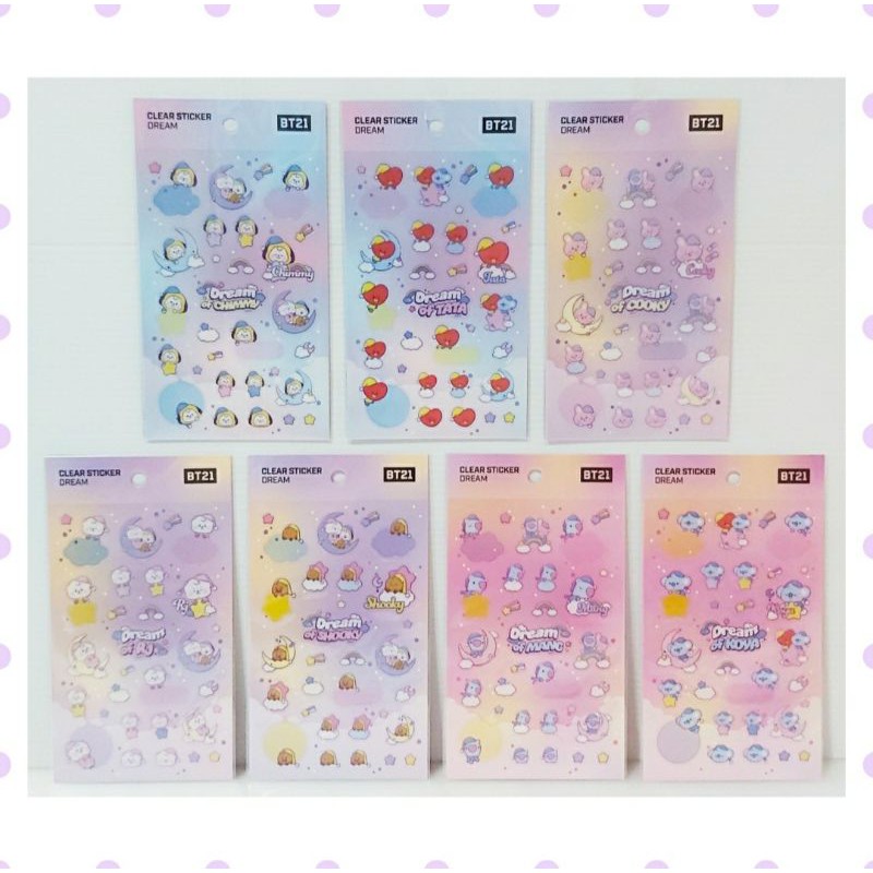 [READY] BT21 Baby Clear Sticker Dream / Stiker