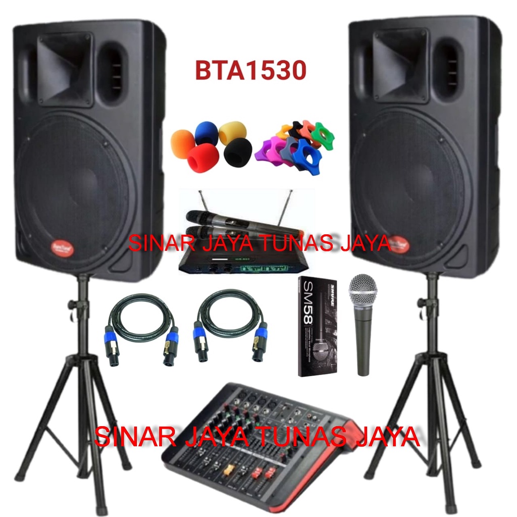 paket sound sistem 1set baretone bt a 1530 w 15inch original bt a1530 w