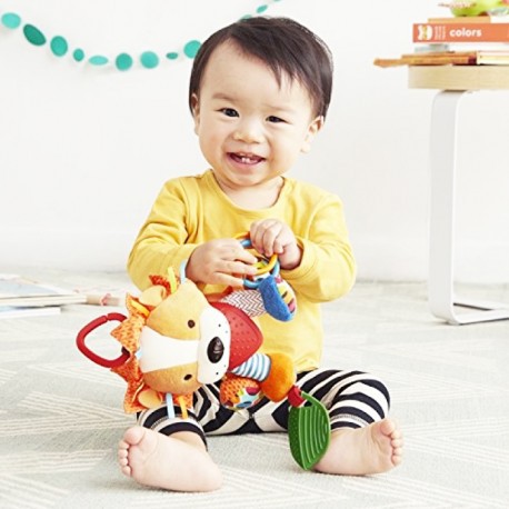 Boneka Teether Rattle Animal Stroller Crib Doll Mainan Bayi Plush Doll Mainan Edukasi Bayi Kerincing