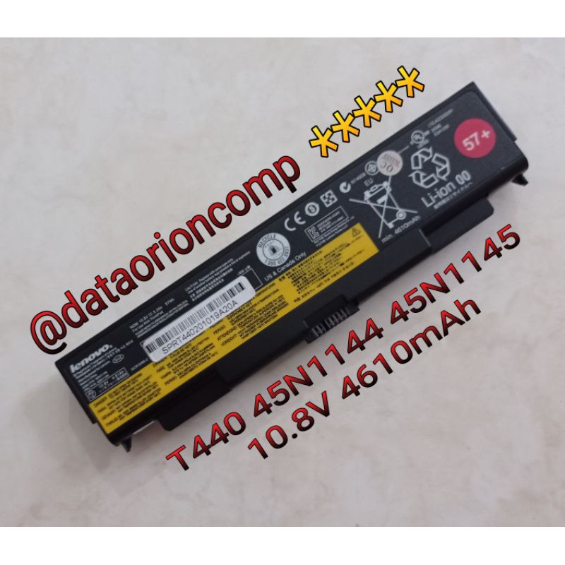 Baterai Battery Lenovo Thinkpad  T440P T540P W540 L440 L540 45N1149 57+